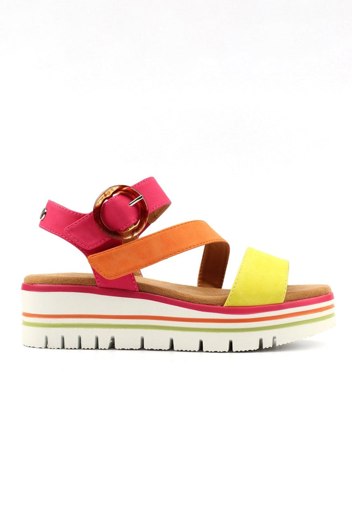 Lunar JLB021 Issy Fuchsia Multicolour Strap Sandals