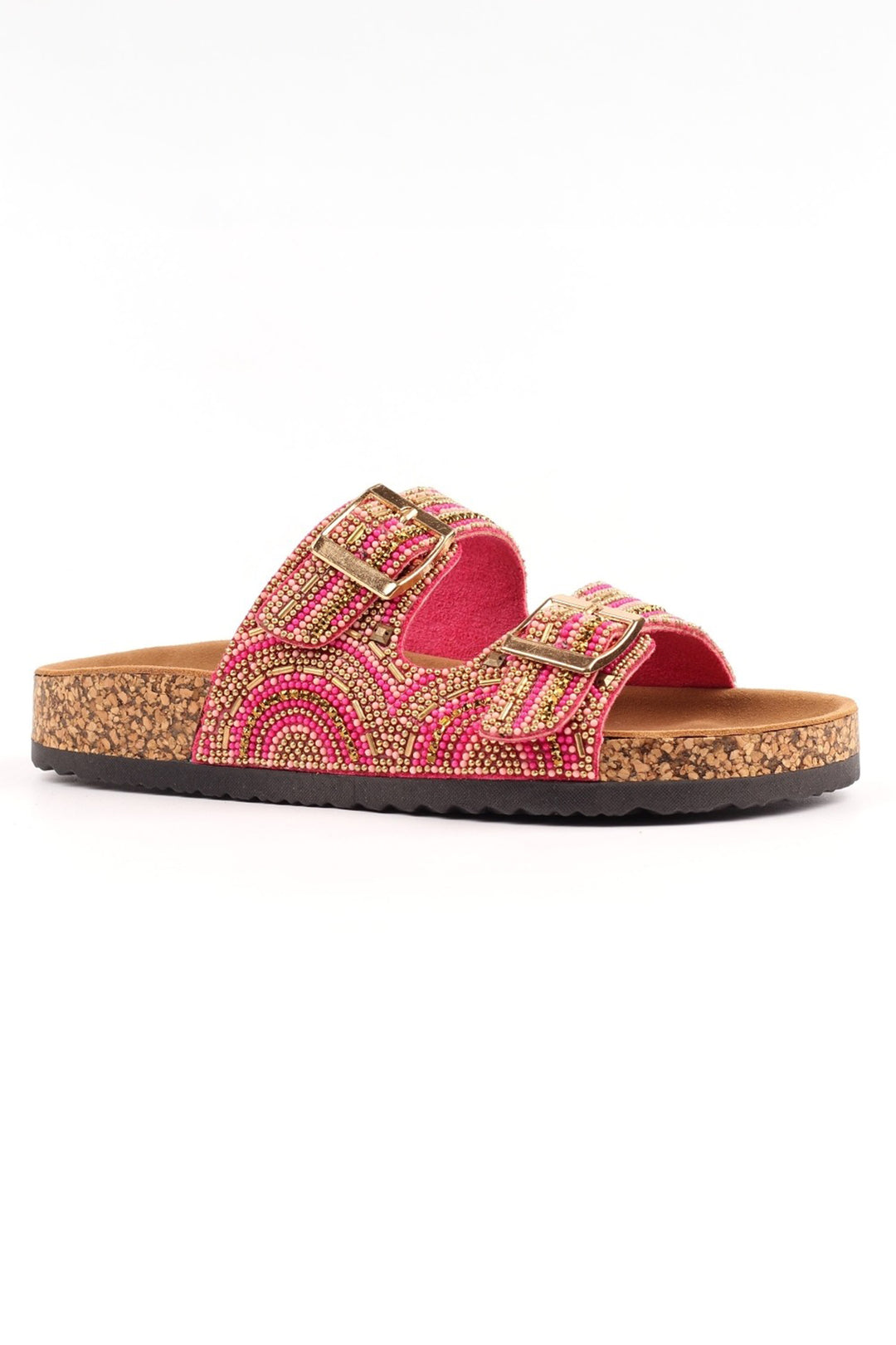 Lunar JLC010 Pink Skyrise Beaded Sandals