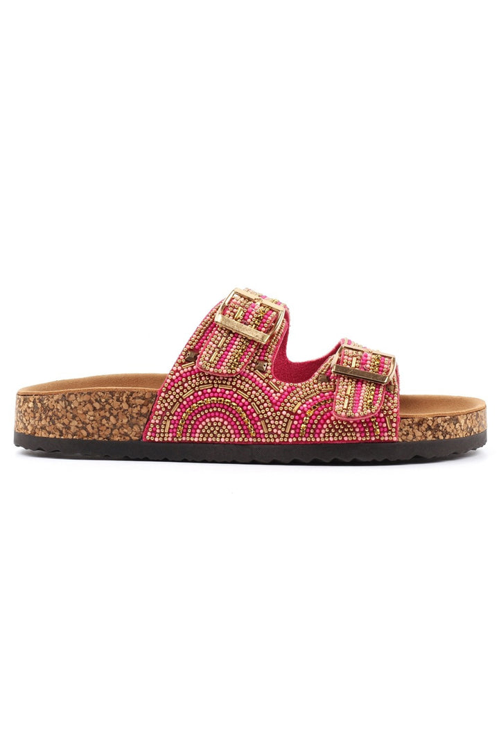 Lunar JLC010 Pink Skyrise Beaded Sandals