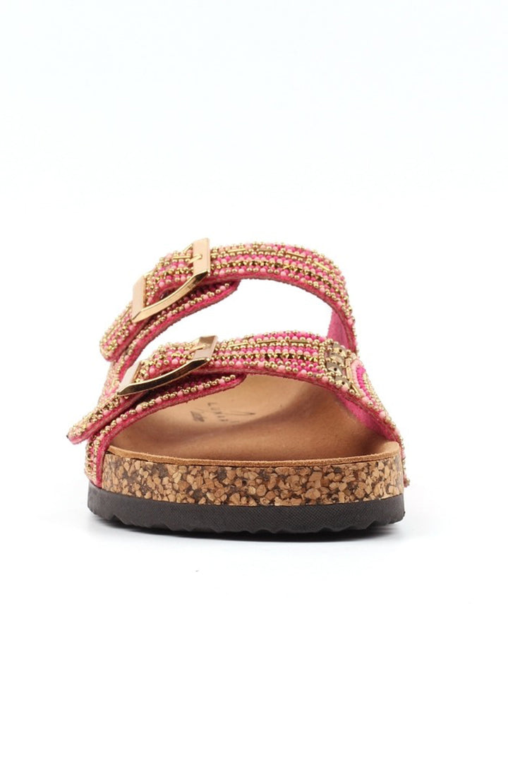 Lunar JLC010 Pink Skyrise Beaded Sandals