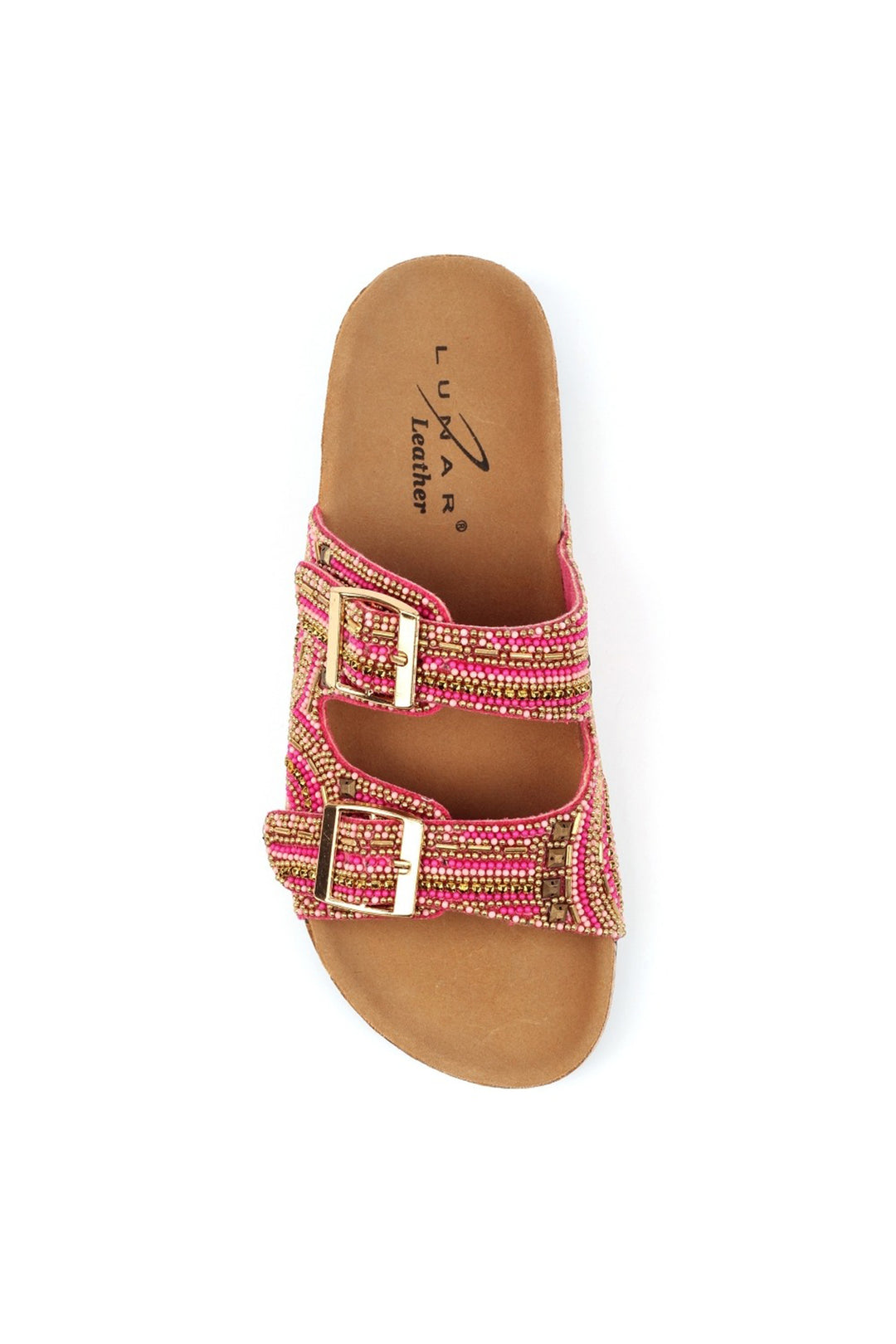 Lunar JLC010 Pink Skyrise Beaded Sandals