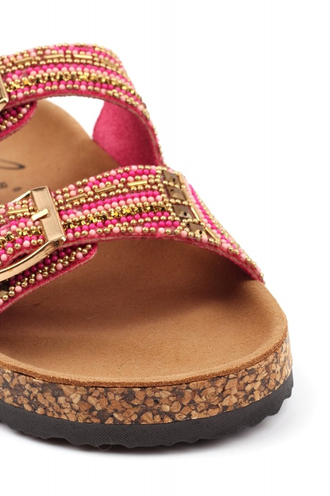 Lunar JLC010 Pink Skyrise Beaded Sandals