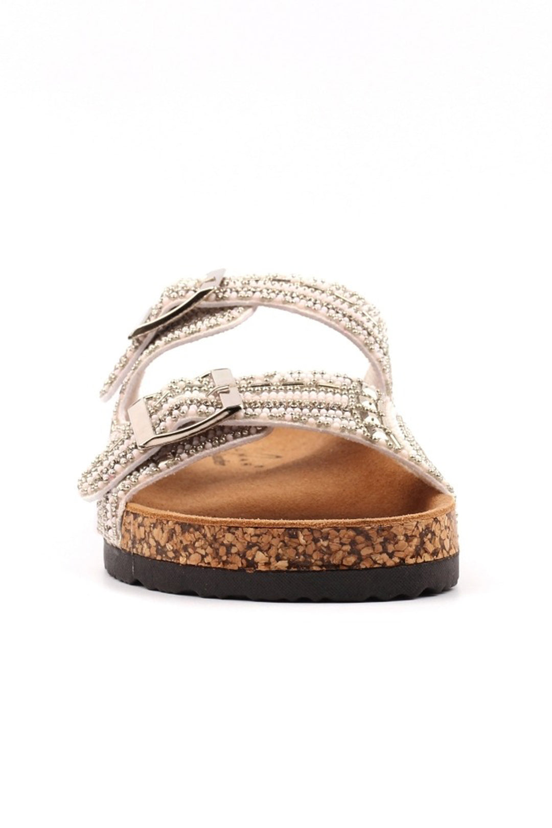 Lunar JLC010 White Skyrise Beaded Sandals