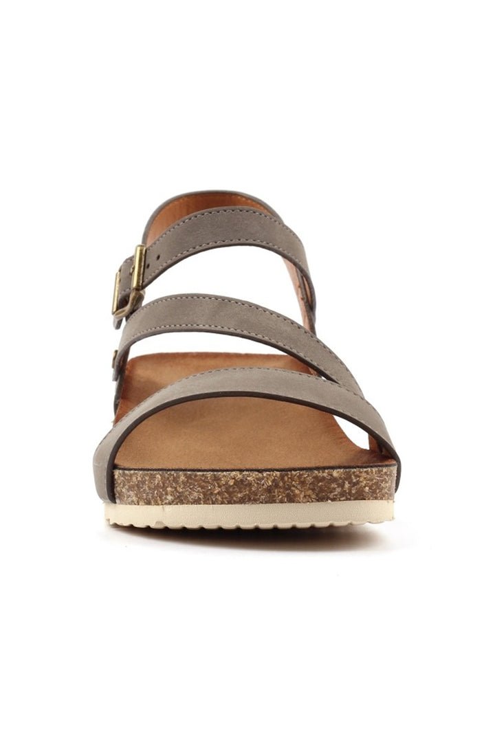 Lunar JLH358 Cluster Grey Faux Suede Sandals