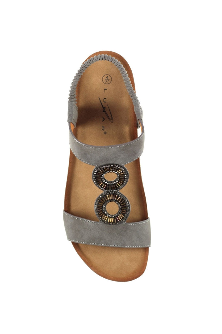 Lunar JLH359 Grey Barwell Sandal