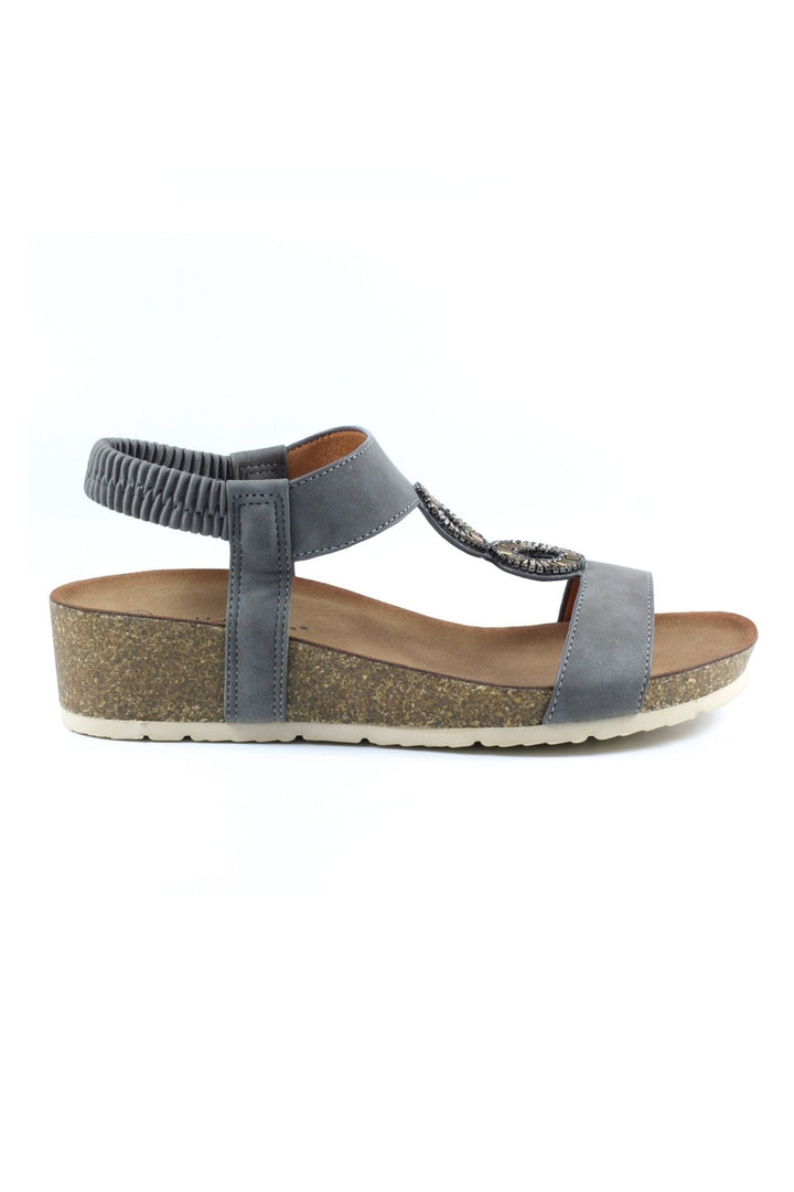 Lunar JLH359 Grey Barwell Sandal