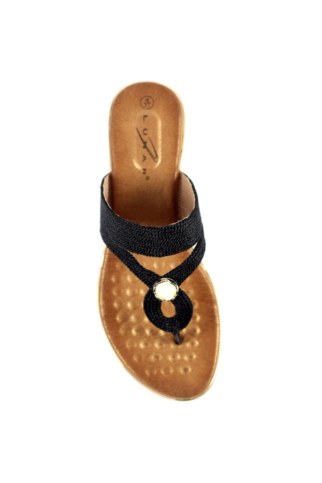 Lunar JLH396 Black Ezra Sandal