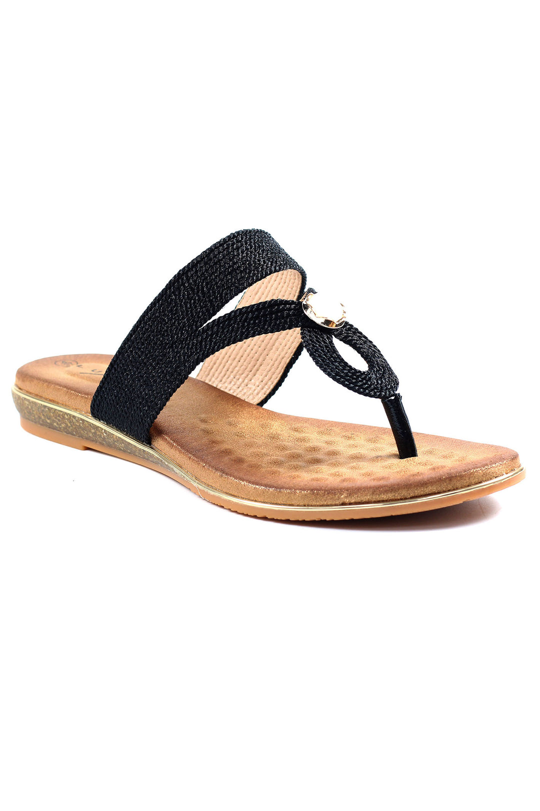 Lunar JLH396 Black Ezra Sandal - Experience Boutique