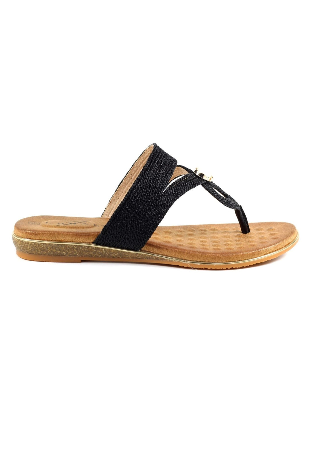 Lunar JLH396 Black Ezra Sandal