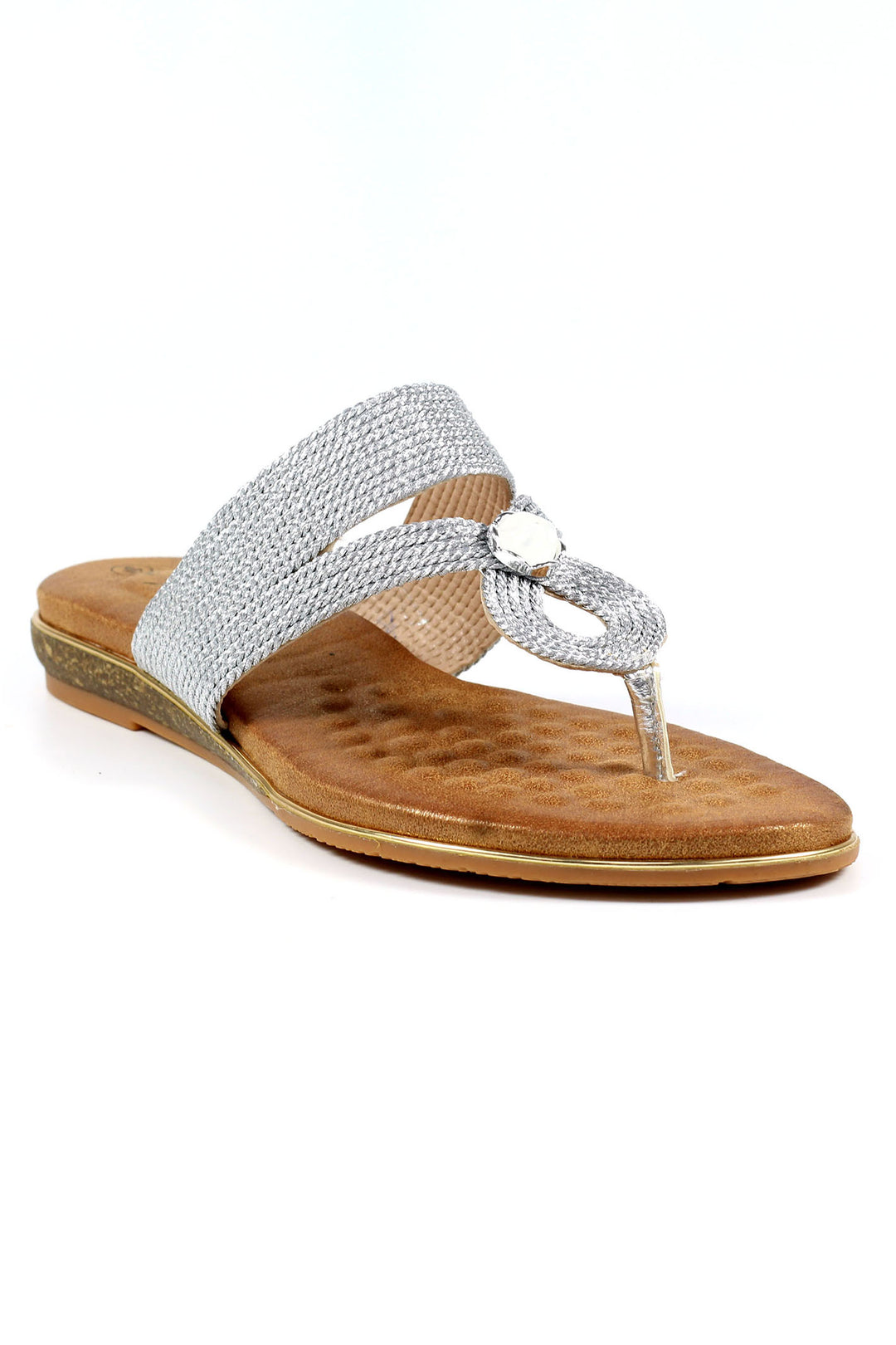 Lunar JLH396 Metallic Silver Ezra Sandal - Experience Boutique