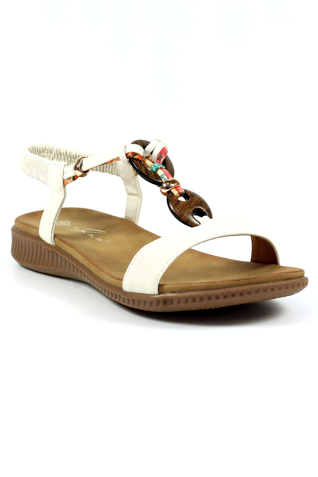 Lunar JLH475 White Brava Sandals - Experience Boutique