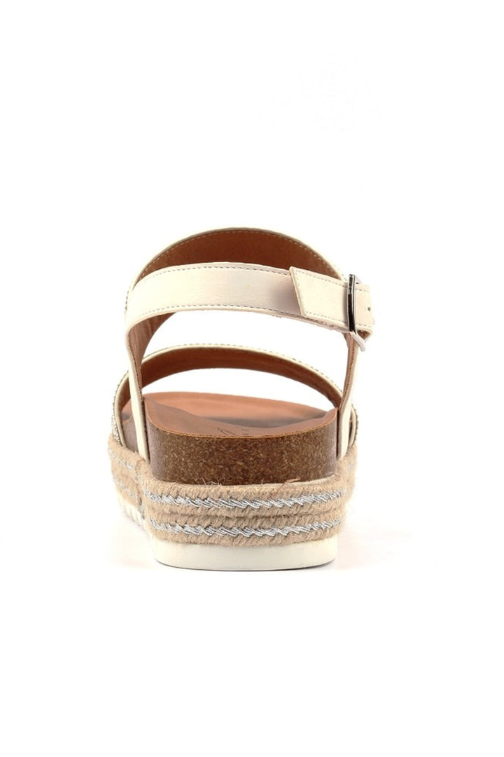 Lunar JLH549 Emery Silver Flatform Sandal