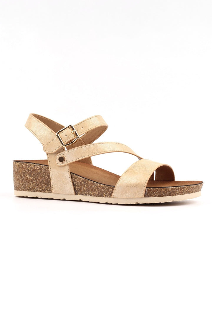 Lunar JLH593 Buster Metallic Gold Sandals