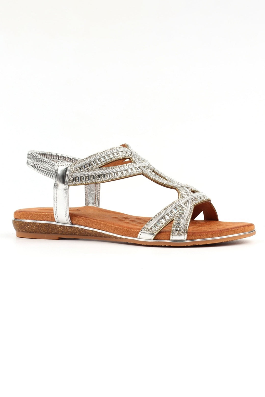 Lunar JLH603 Carrie Silver Jewel Sandals