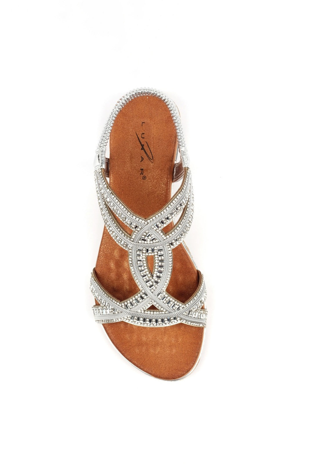 Lunar JLH603 Carrie Silver Jewel Sandals