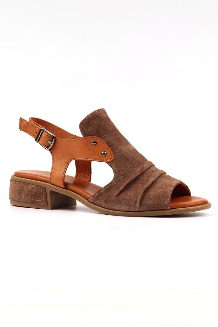 Lunar JLN001TP Jayleen Taupe Suede Leather Sandals