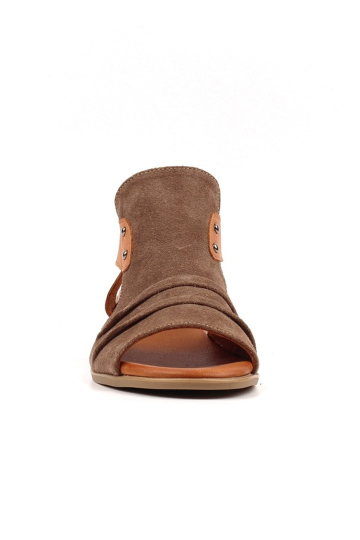 Lunar JLN001TP Jayleen Taupe Suede Leather Sandals