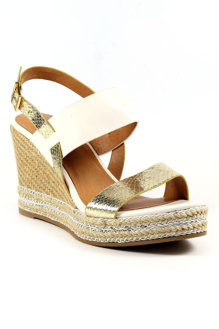 Lunar JLY211 White Beatrix Wedge Sandals - Experience Boutique