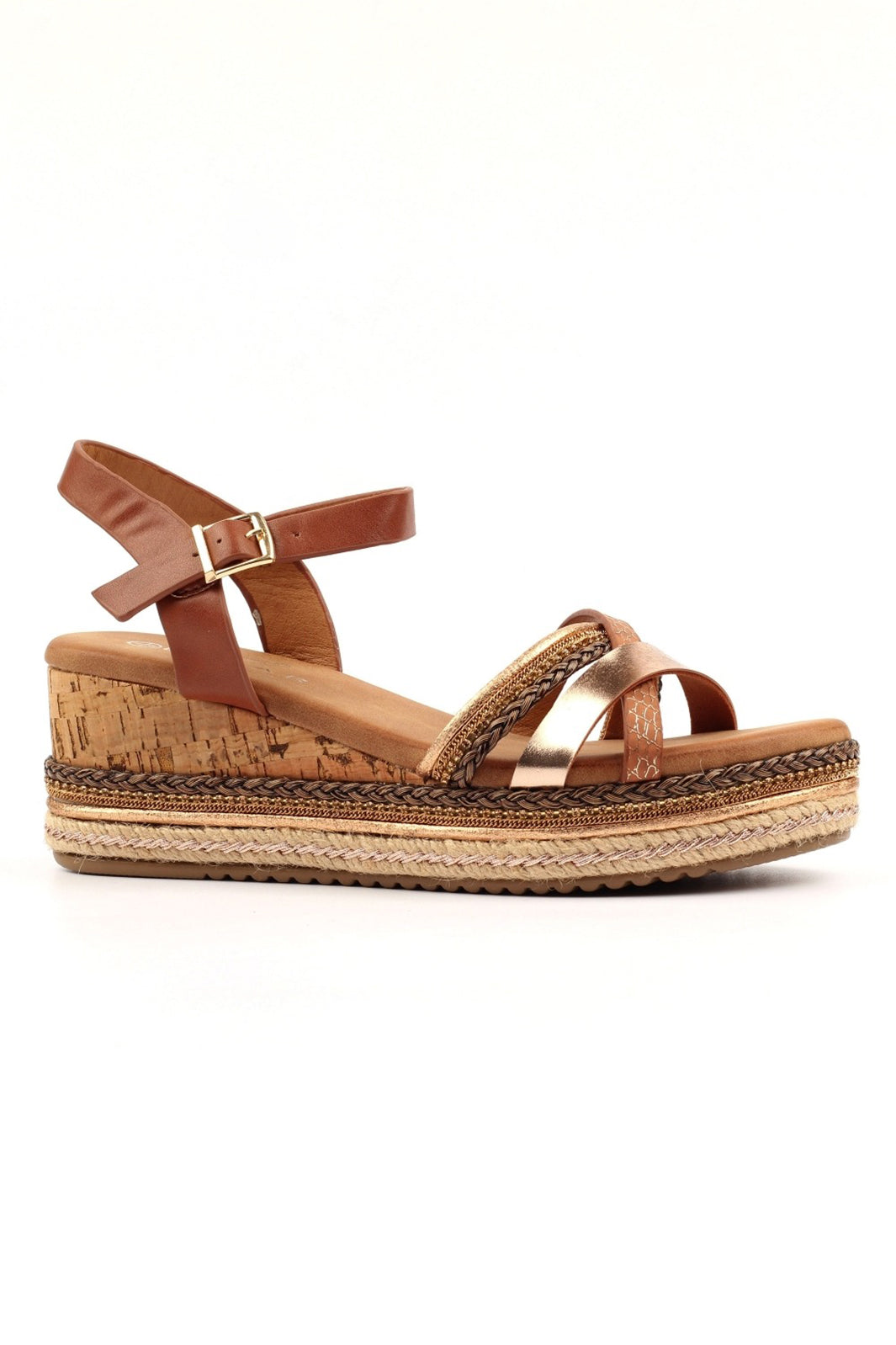 Lunar JLY253 Donna Tan Brown Embellished Sandals