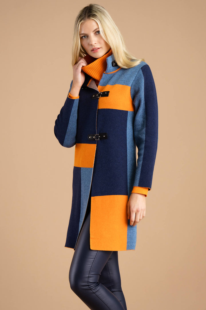 Marble Fashion 6364 211 Blue Long Cardigan Jacket - Experience Boutique