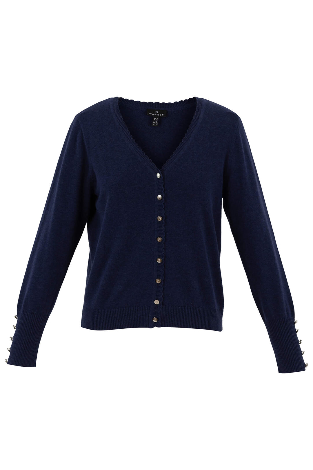 Marble Fashion 7210 103 Navy Cardigan - Experience Boutique