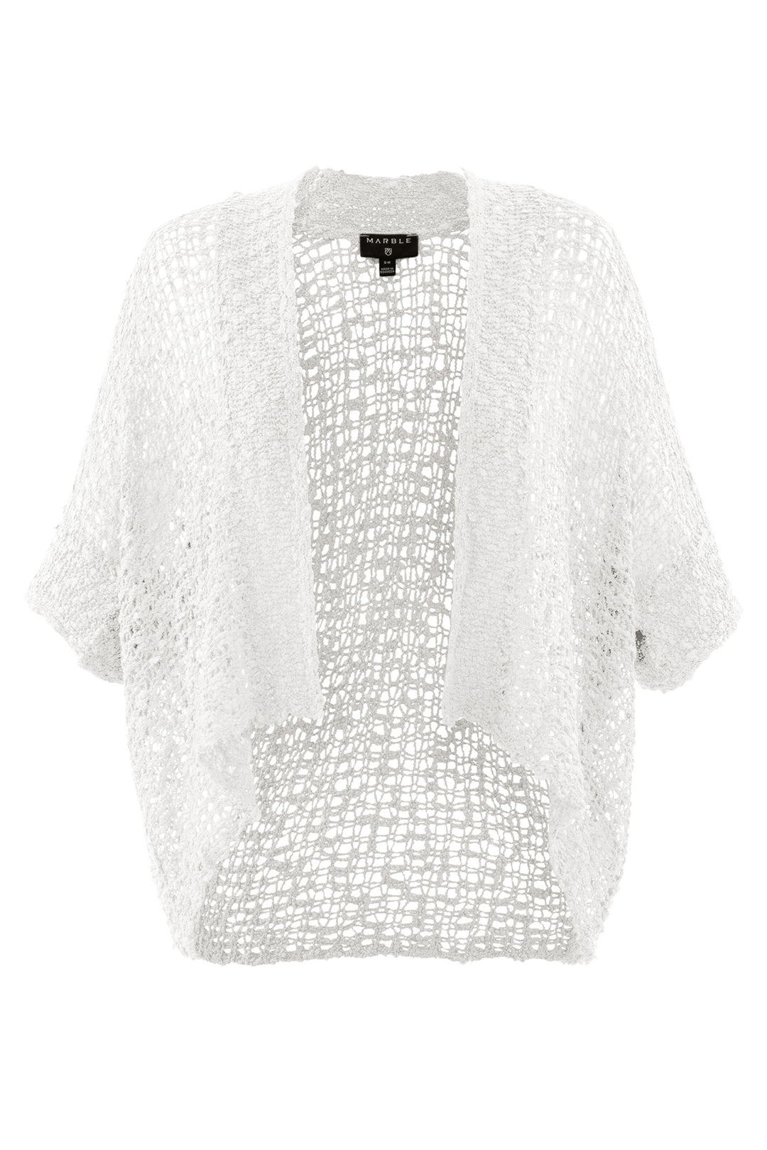 Marble Fashions 5186 102 White Crochet Knit Over Top