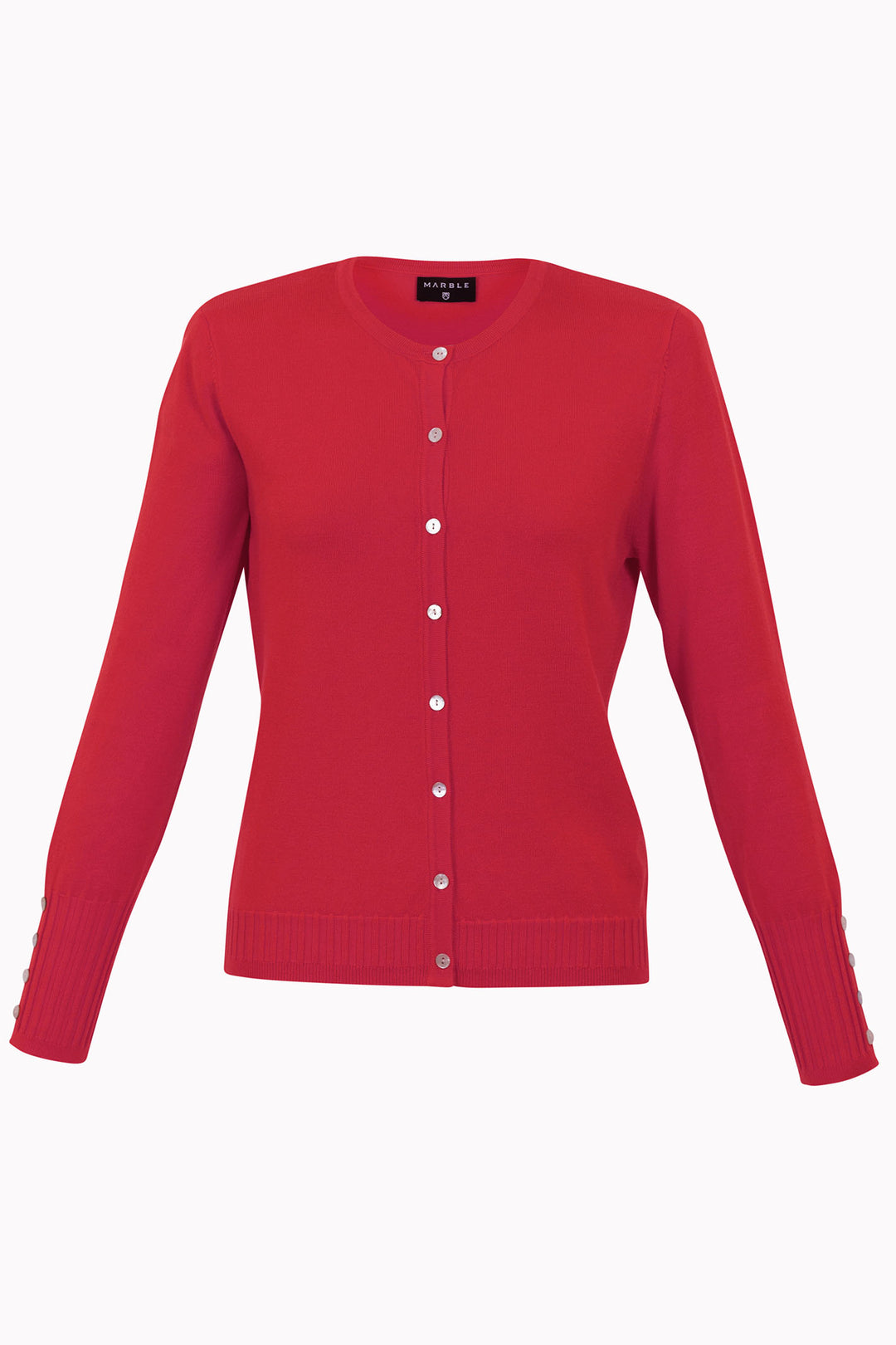 Marble Fashions 6500 109 Red Lightweight Knit Cardigan