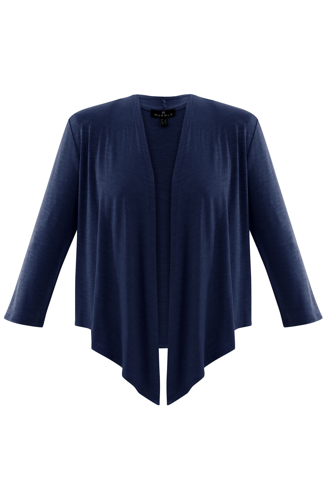 Marble Fashions 6541 103 Navy Waterfall Jersey Cardigan Shrug - Experience Boutique