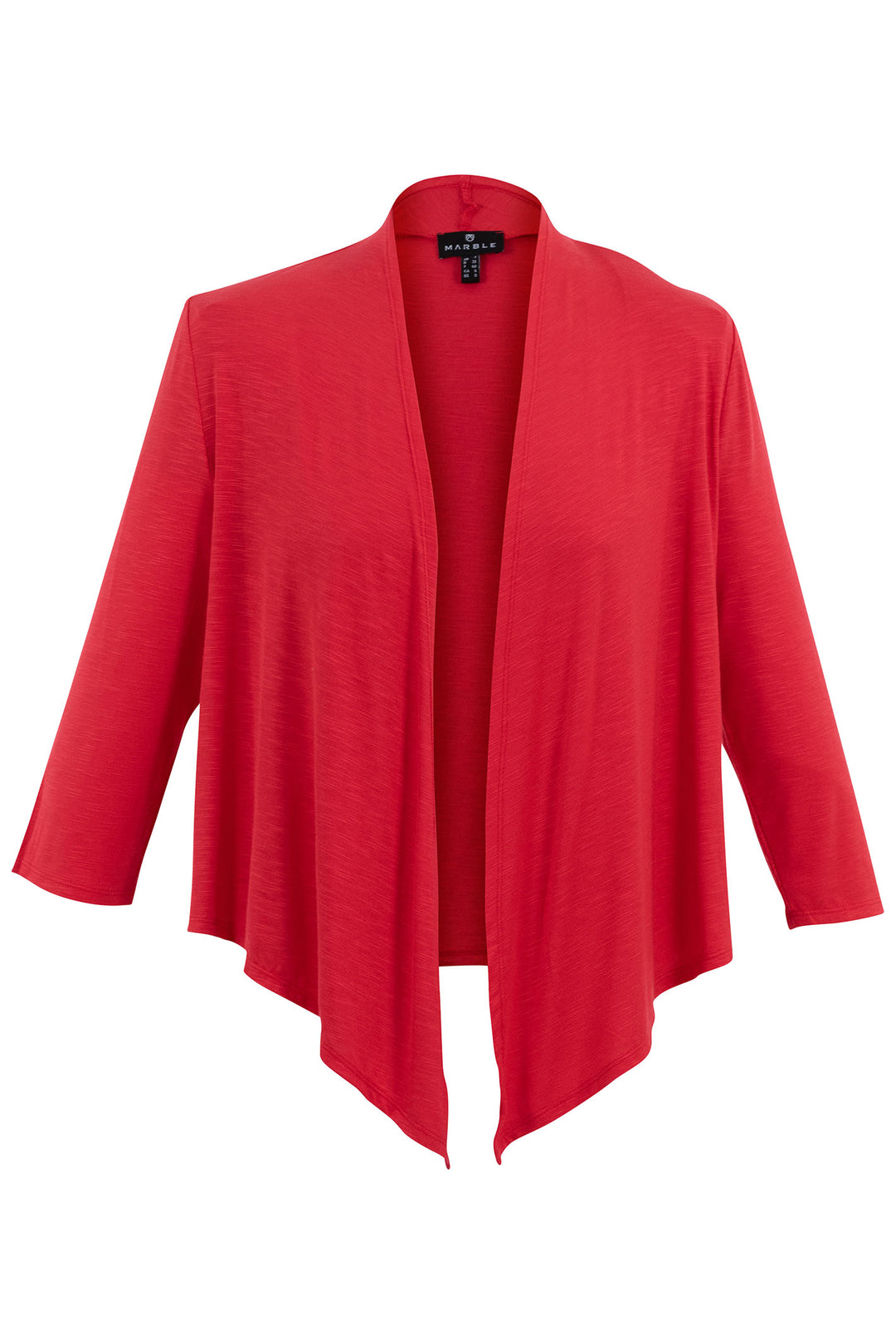 Marble Fashions 6541 109 Red Waterfall Jersey Cardigan Shrug - Experience Boutique