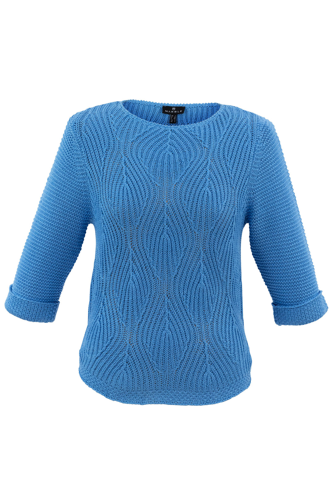 Marble Fashions 6912 213 Blue Ribbed Jumper - Experience Boutique