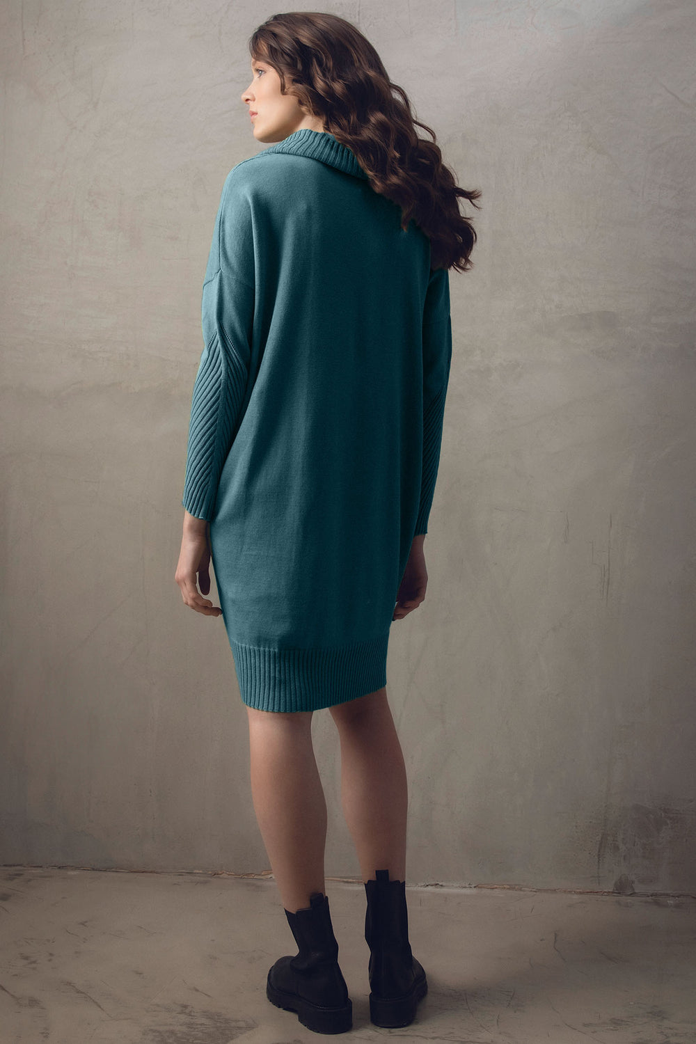 Marble Fashions 7569 223 Dusty Blue Jumper Dress - Experience Boutique