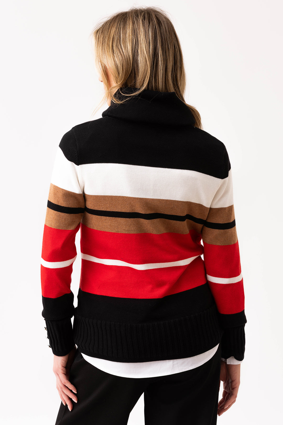 Marble Fashions 8051 Black Red Stripe Jumper 109