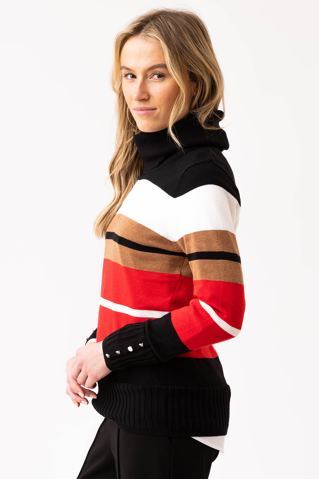 Marble Fashions 8051 Black Red Stripe Jumper 109