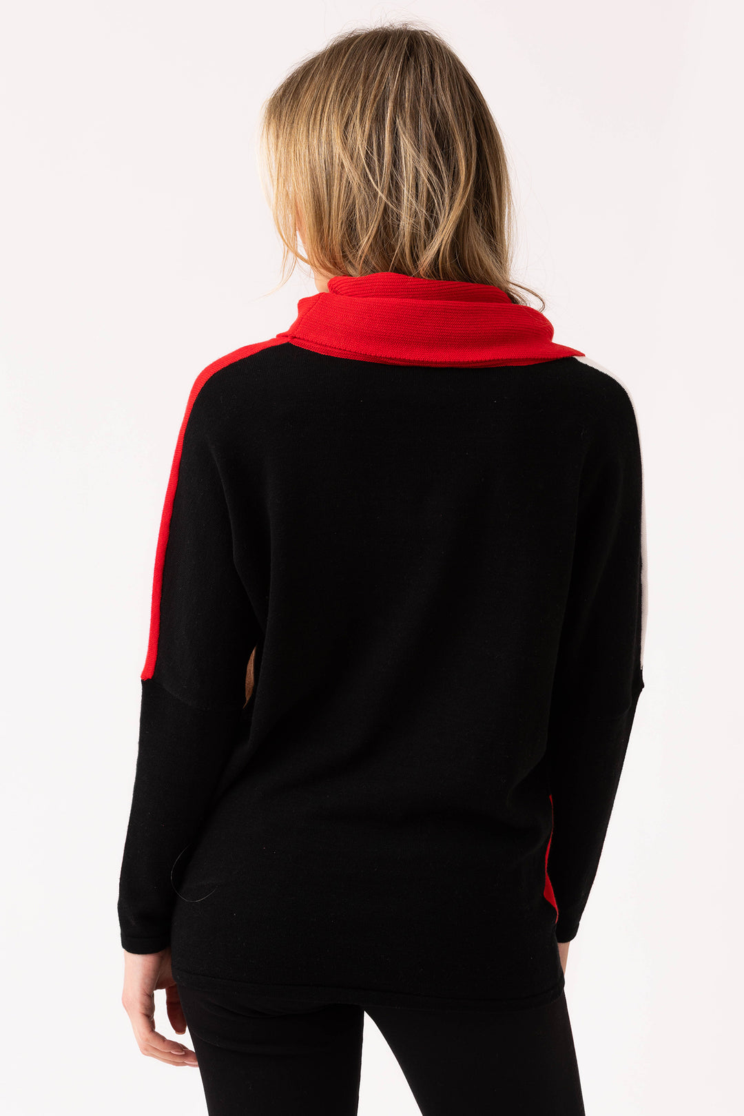 Marble Fashions 8071 Red Black Block Pattern Jumper 109
