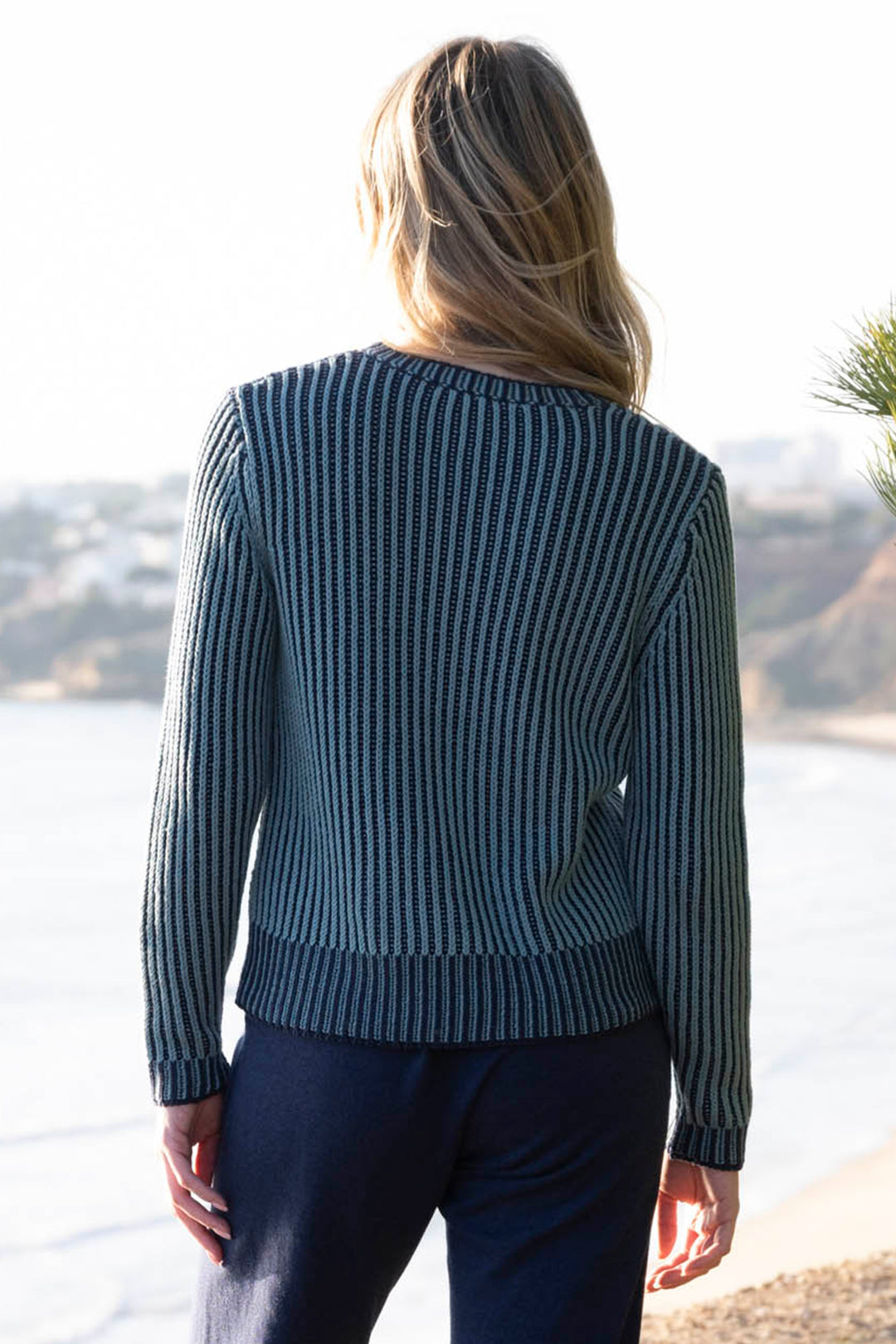 Marble Fashions 8100 Duck Egg Blue Polo Neck Jumper 223
