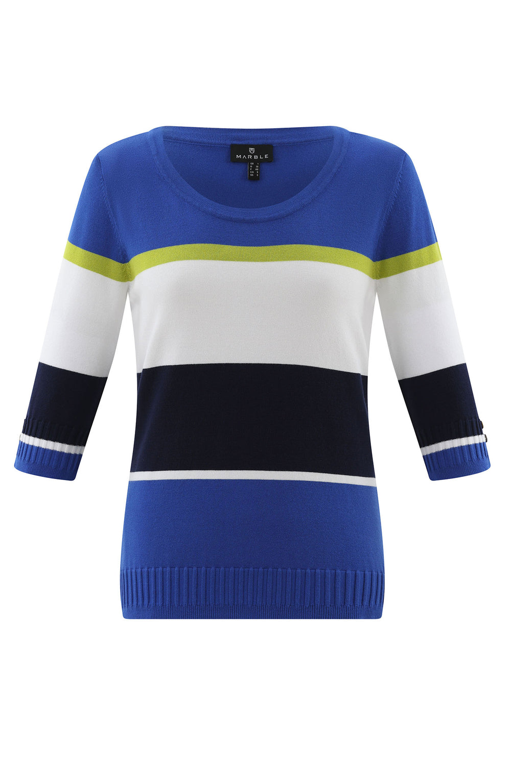 Marble Jumper Striped Blue 7804 153 - Experience Boutique