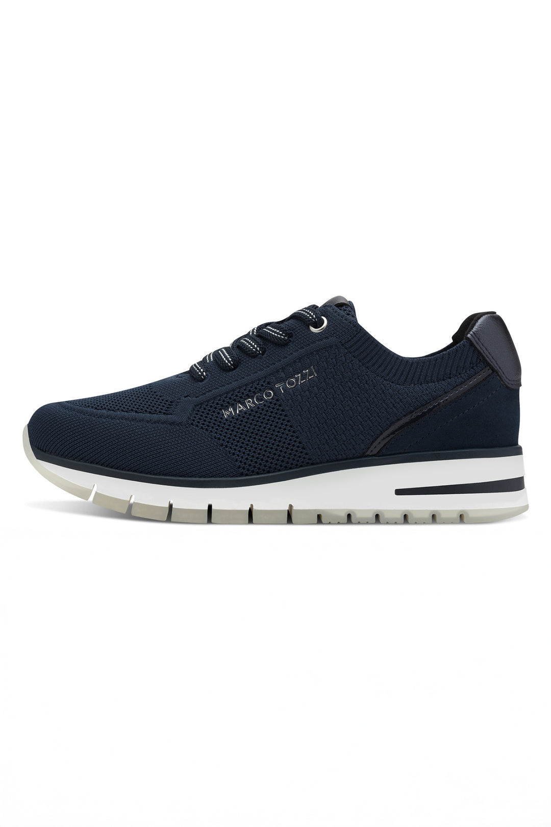 Marco Tozzi Navy Comb Vegan Trainer 23737 - Experience Boutique