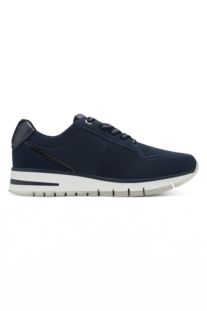 Marco Tozzi Navy Comb Vegan Trainer 23737 - Experience Boutique