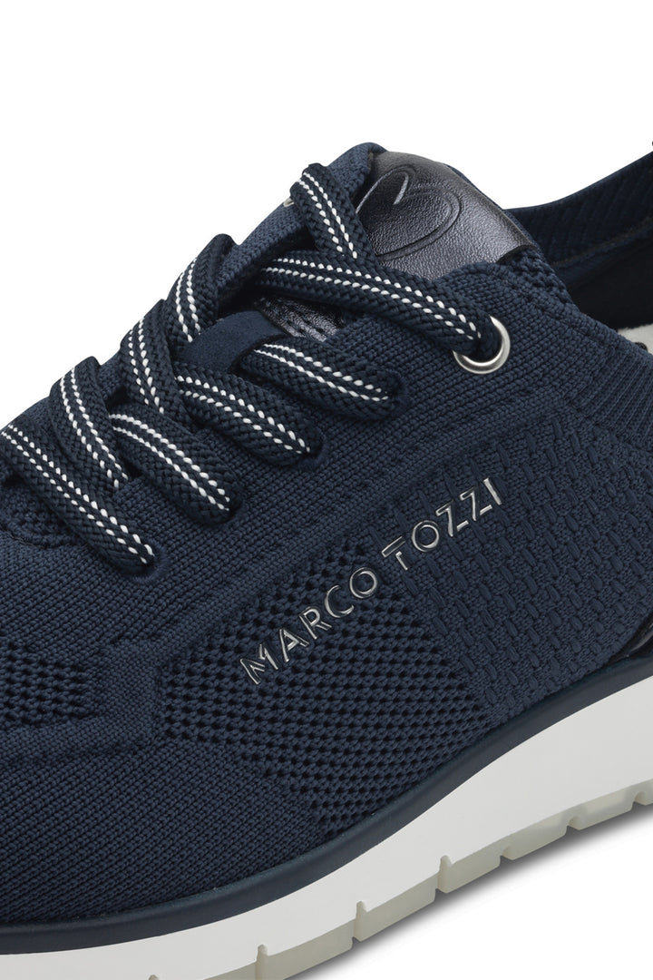 Marco Tozzi Navy Comb Vegan Trainer 23737 - Experience Boutique