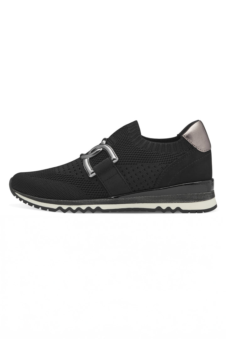 Marco Tozzi Black Comb Vegan Trainer 24724 - Experience Boutique