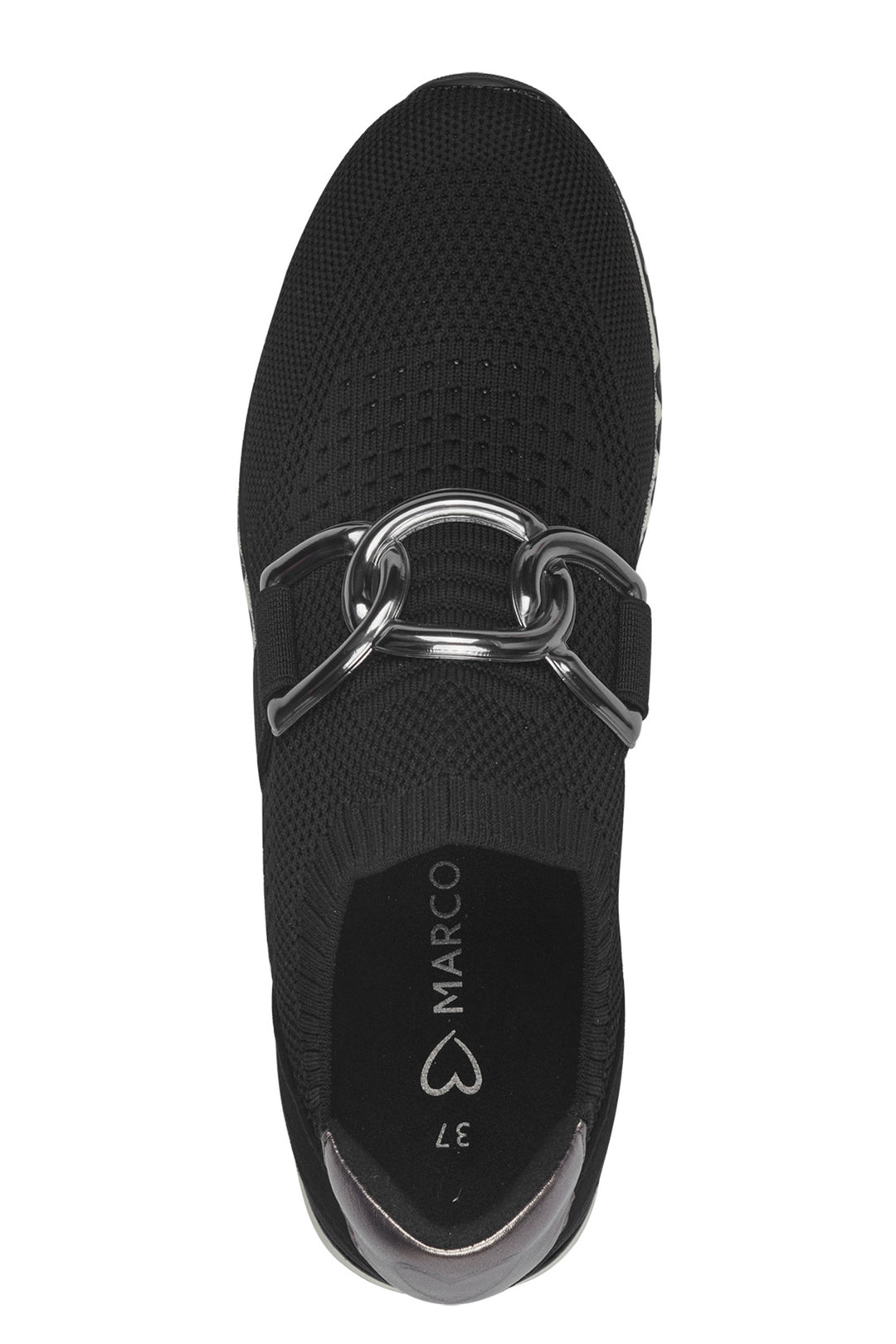 Marco Tozzi Black Comb Vegan Trainer 24724 - Experience Boutique
