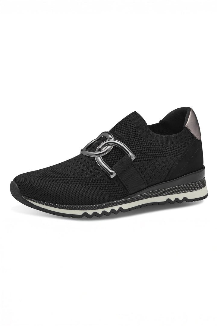 Marco Tozzi Black Comb Vegan Trainer 24724 - Experience Boutique