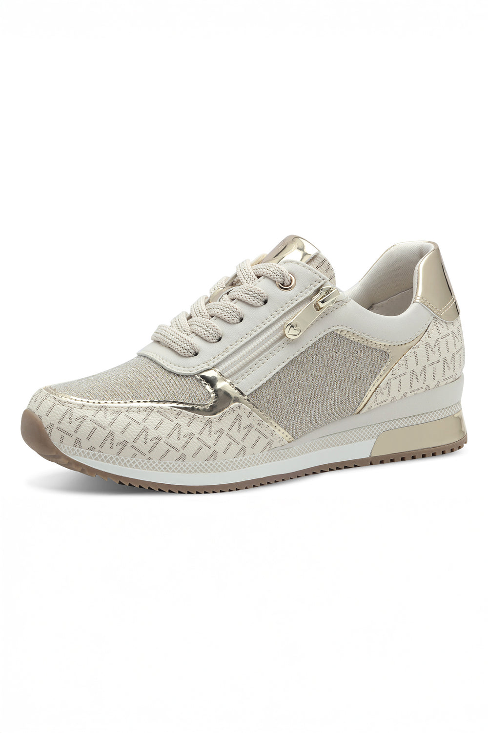 Marco Tozzi Cream Comb Vegan Trainers 23713 - Experience Boutique