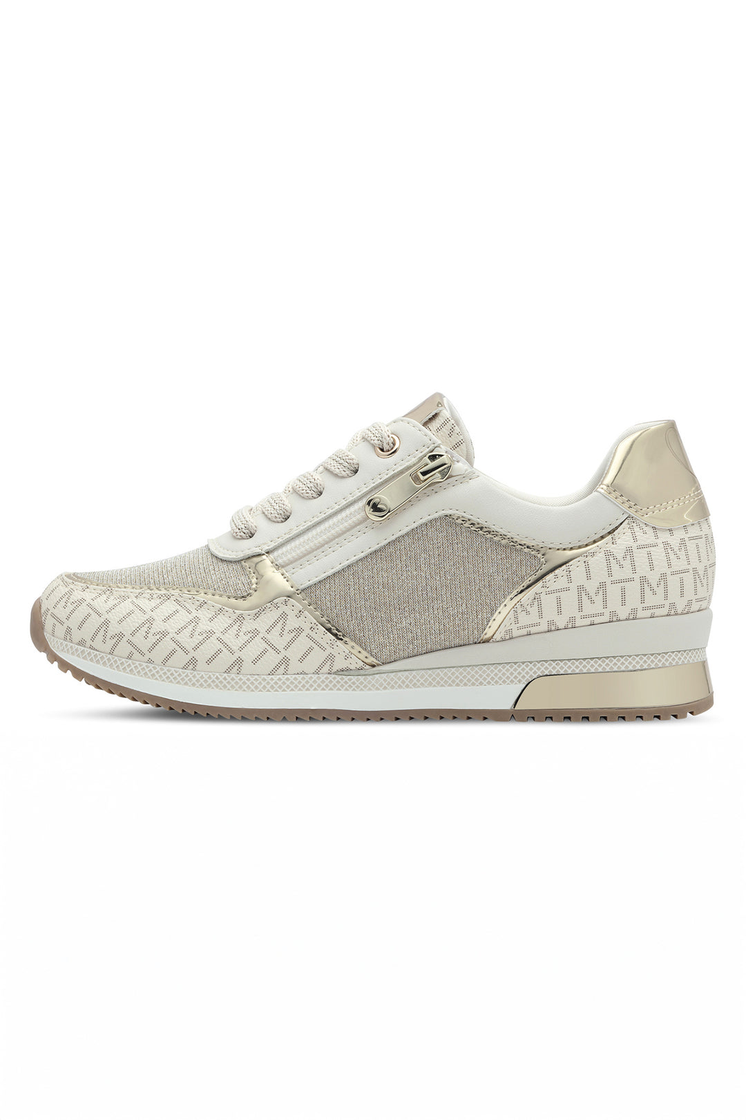 Marco Tozzi Cream Comb Vegan Trainers 23713 - Experience Boutique