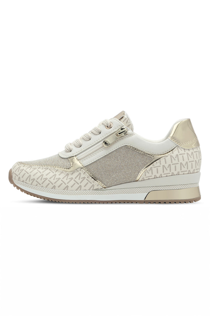 Marco Tozzi Cream Comb Vegan Trainers 23713 - Experience Boutique