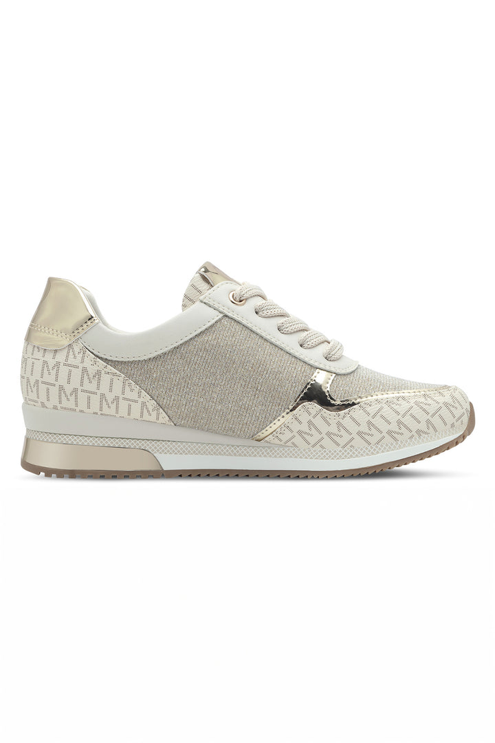 Marco Tozzi Cream Comb Vegan Trainers 23713 - Experience Boutique