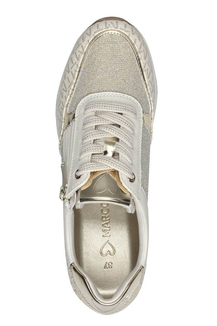 Marco Tozzi Cream Comb Vegan Trainers 23713 - Experience Boutique