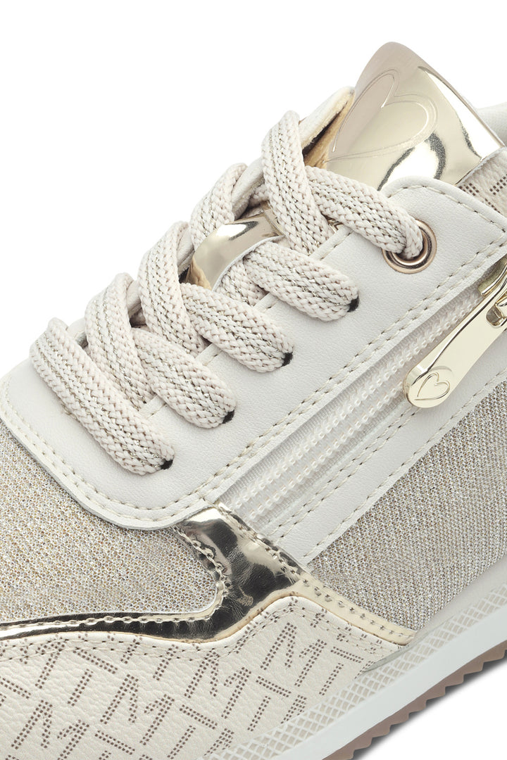 Marco Tozzi Cream Comb Vegan Trainers 23713 - Experience Boutique