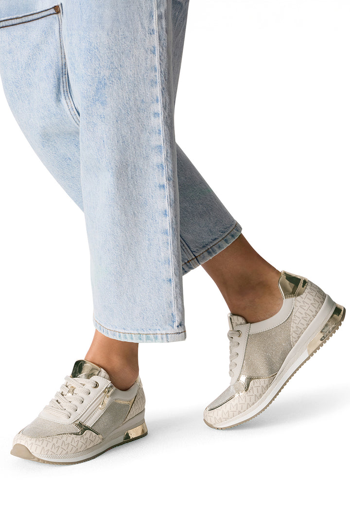 Marco Tozzi Cream Comb Vegan Trainers 23713 - Experience Boutique