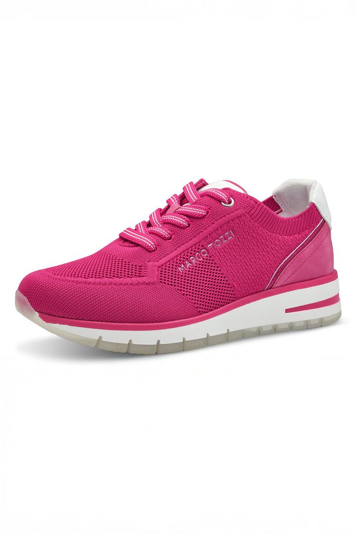 Marco Tozzi Hot Pink Comb Vegan Trainer 23737 - Experience Boutique